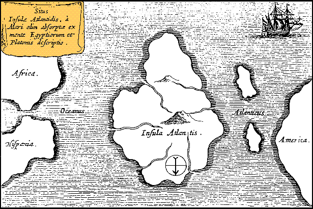 Карта Атлантиды