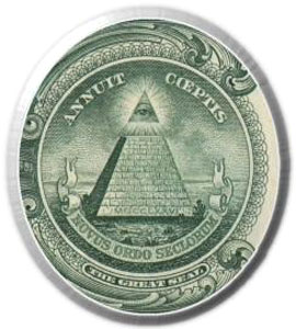 Символ всевидящего ока на банкноте